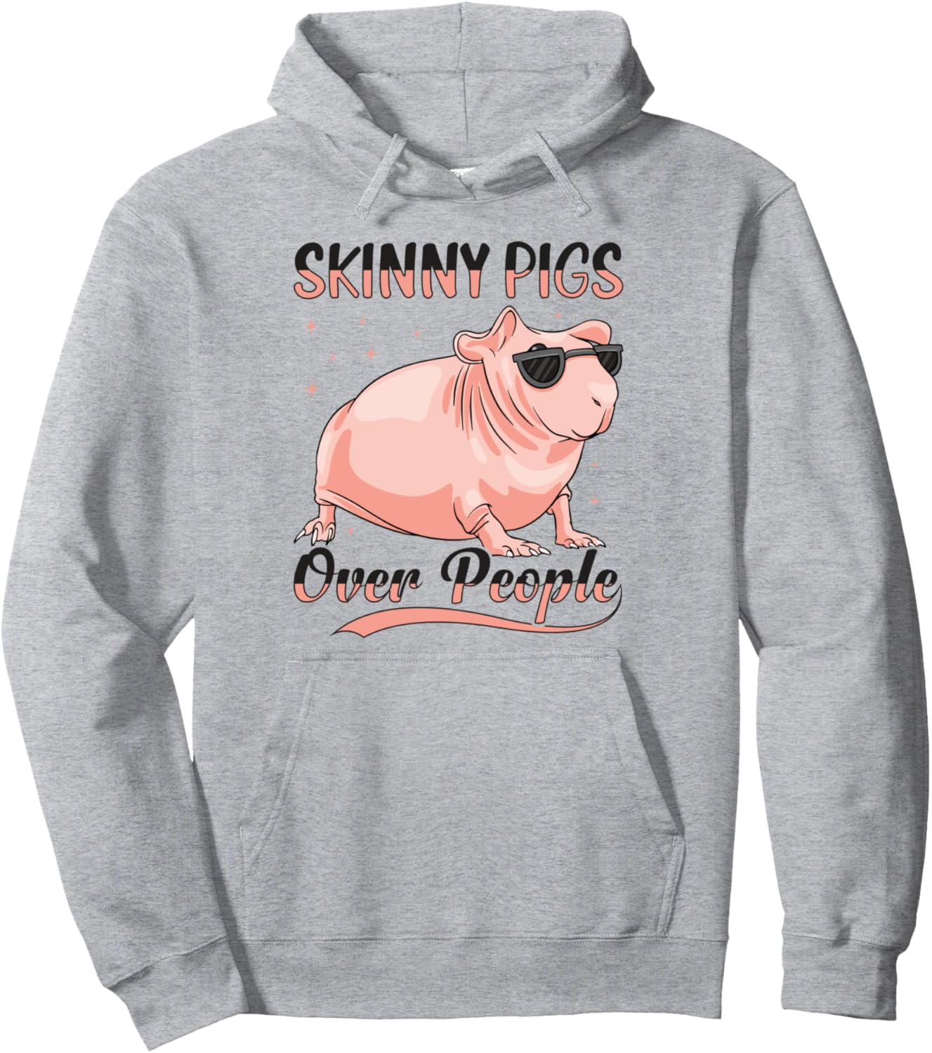 

Толстовка с изображением бесшерстной морской свинки, худой свинки, кошки, грызуна и домашнего питомца Skinny Pig Clothes, серый