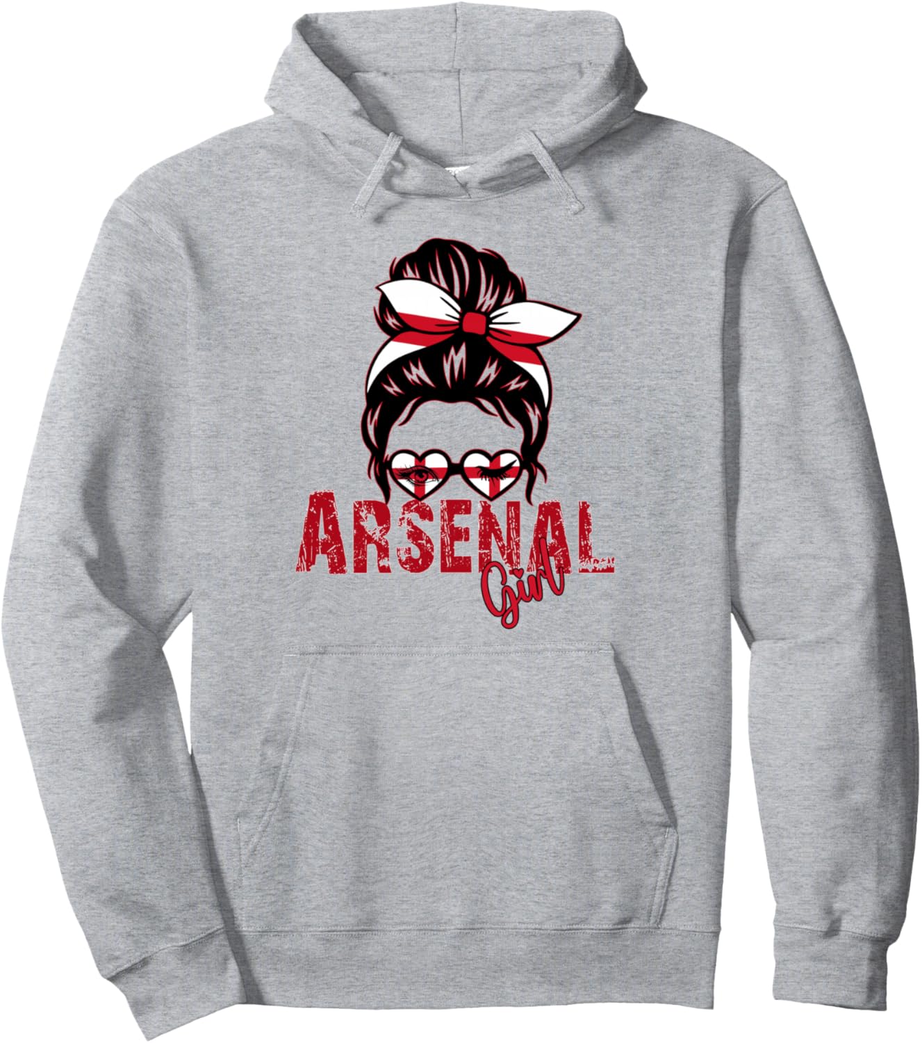 

Худи с символикой «Арсенал: Девушка любит Арсенал» Arsenal Girl Skyline Design, серый