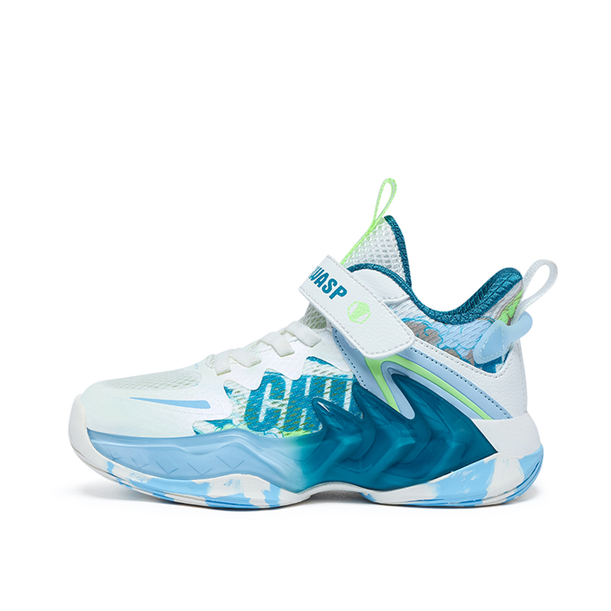 

Детские баскетбольные кроссовки Dragon Gave Birth To Nine Sons для младших школьников BIG WASP, белый/синий