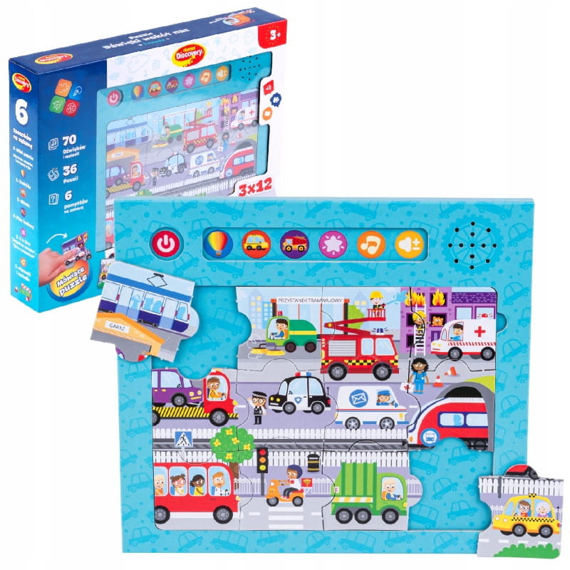 

Dumel Soft Puzzle Звуки вокруг нас Транспорт 70 звуков и мелодий 36 деталей. Dumel Discovery