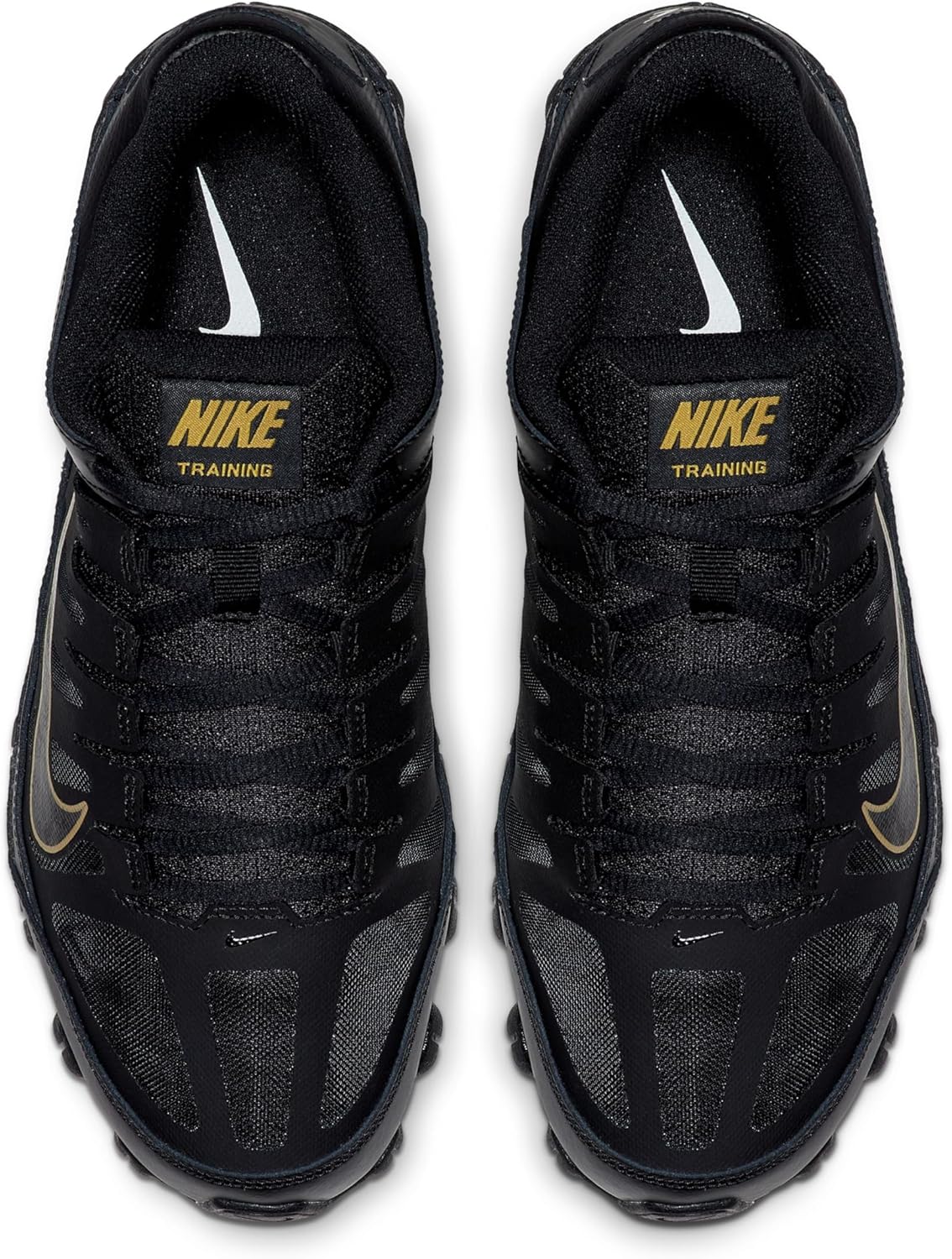 Мужские гимнастические кроссовки Nike Reax 8 Tr Mesh, Black Black Mtlc Gold Black 020 — фото 4