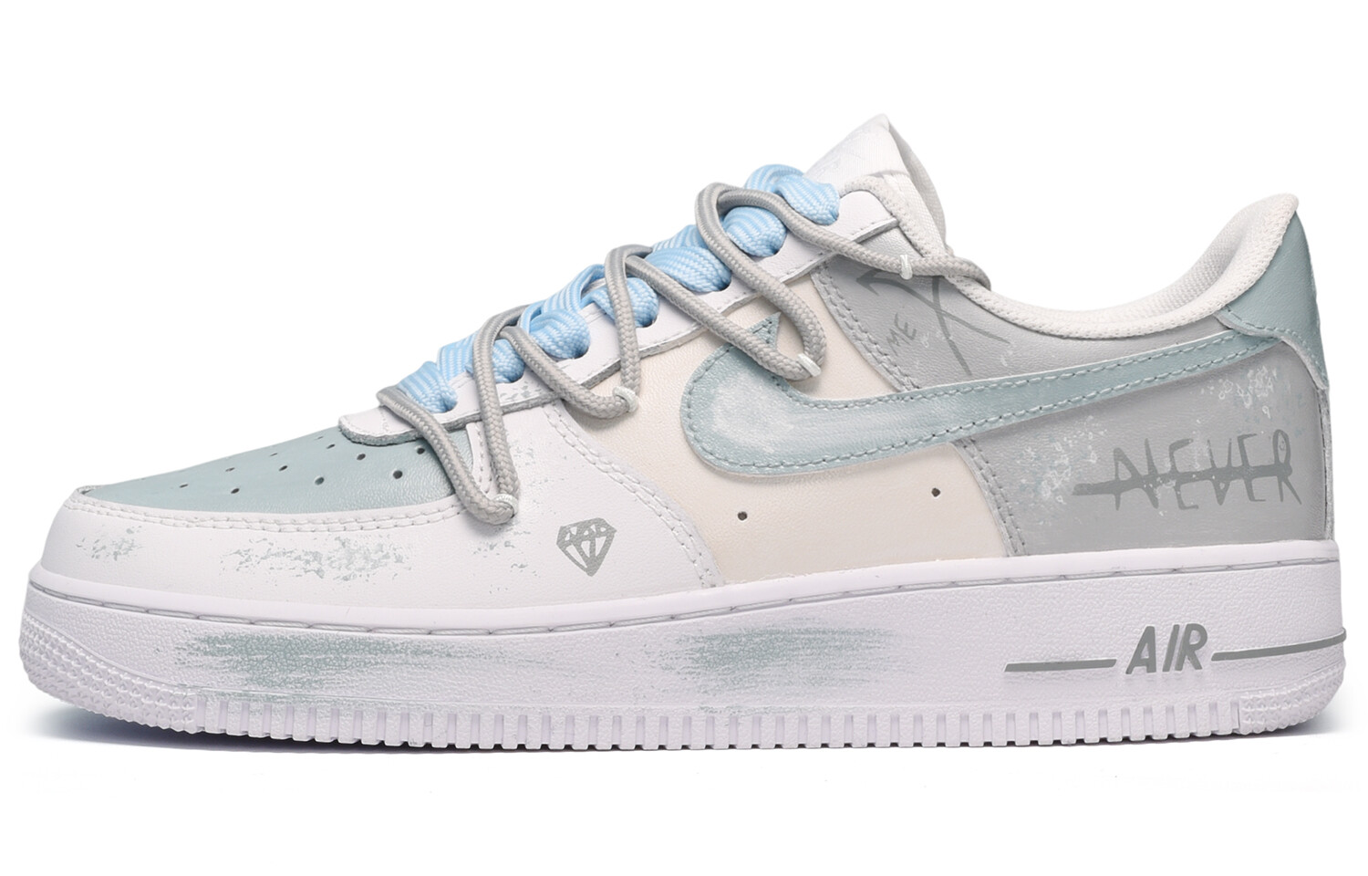 

Кроссовки Nike Air Force 1 Skateboard Shoes Men Low-Top Blue/White Gray