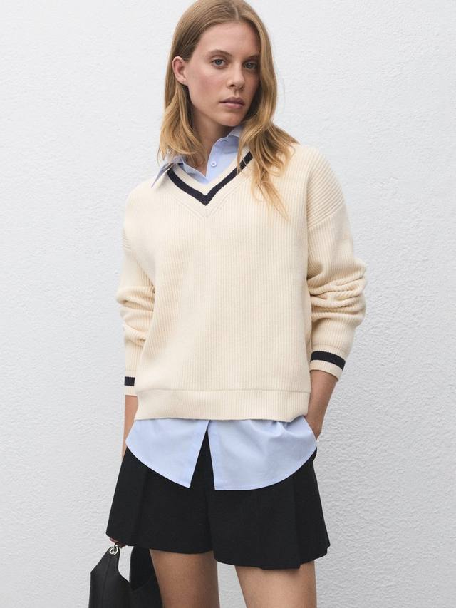 

Джемпер Chiara Shirt Underlay Mango, Light Beige