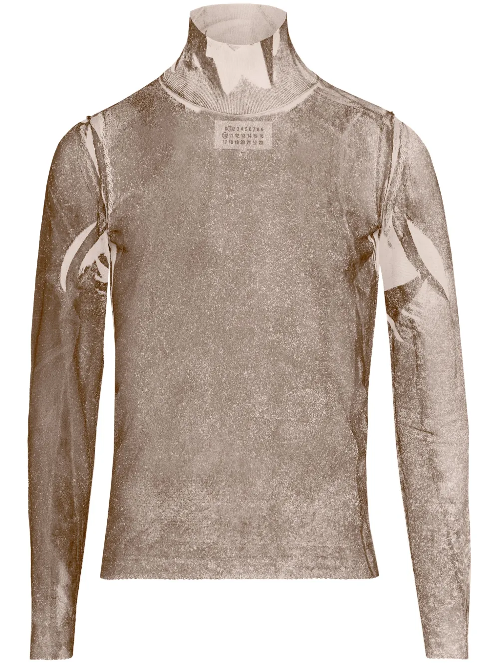 

Шелковый топ Semigraphic MAISON MARGIELA, серый