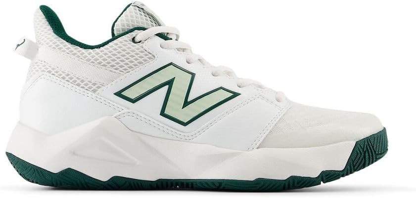 Детские теннисные кроссовки New Balance Coco Cg2, белый/зеленый/болотный — фото 3