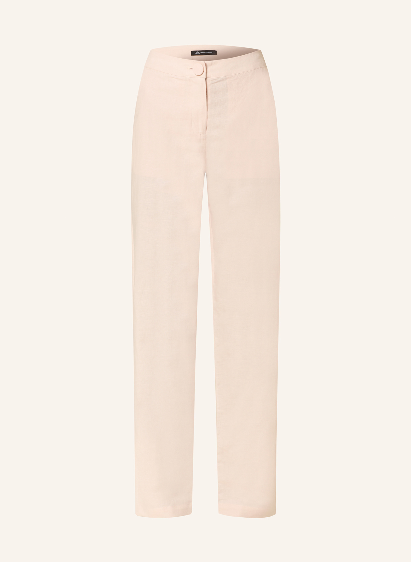 

Брюки с льном Armani Exchange, розовый