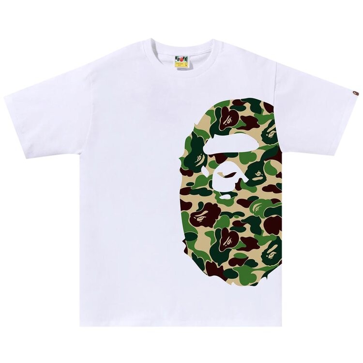 

Футболка BAPE ABC Camo Side Big Ape Head 'White/Green', белый