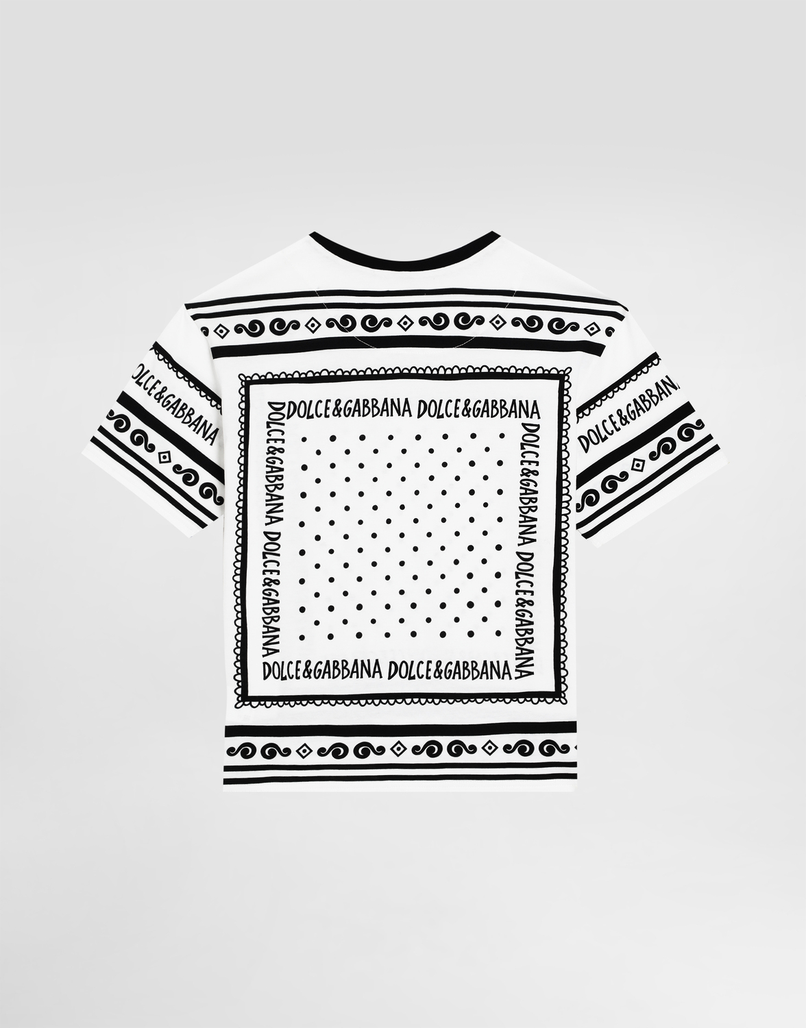 Футболка из джерси с принтом бандана Dolce&Gabbana, мультиколор — фото 3