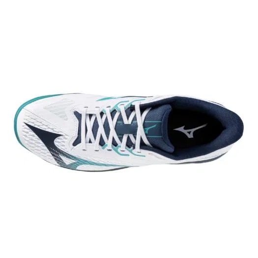 Теннисные кроссовки «Wave Exceed 6 Wide CS» от Mizuno, White X Navy — фото 4