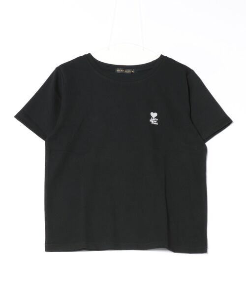 

Женская футболка с коротким рукавом, вышивка сердечком, мини-логотип GORGE, черный