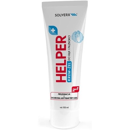 

Антибактериальный гель для рук и крем для рук и ногтей Helper 2 в 1 100мл, Solverx, Серый, Антибактериальный гель для рук и крем для рук и ногтей Helper 2 в 1 100мл, Solverx