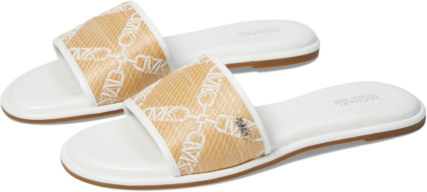 

Сандалии MICHAEL Michael Kors Saylor Slide, цвет Natural/Optic White