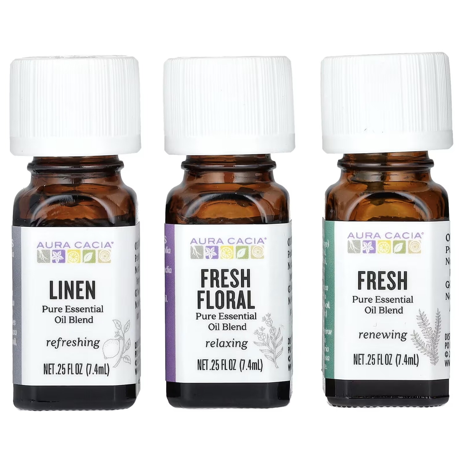 

Смесь эфирных масел Aura Cacia Fresh Home Pure, 3 флакона по 7,4 мл