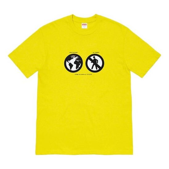

Футболка fw19 week 1 save the planet sulfer tee Supreme, желтый