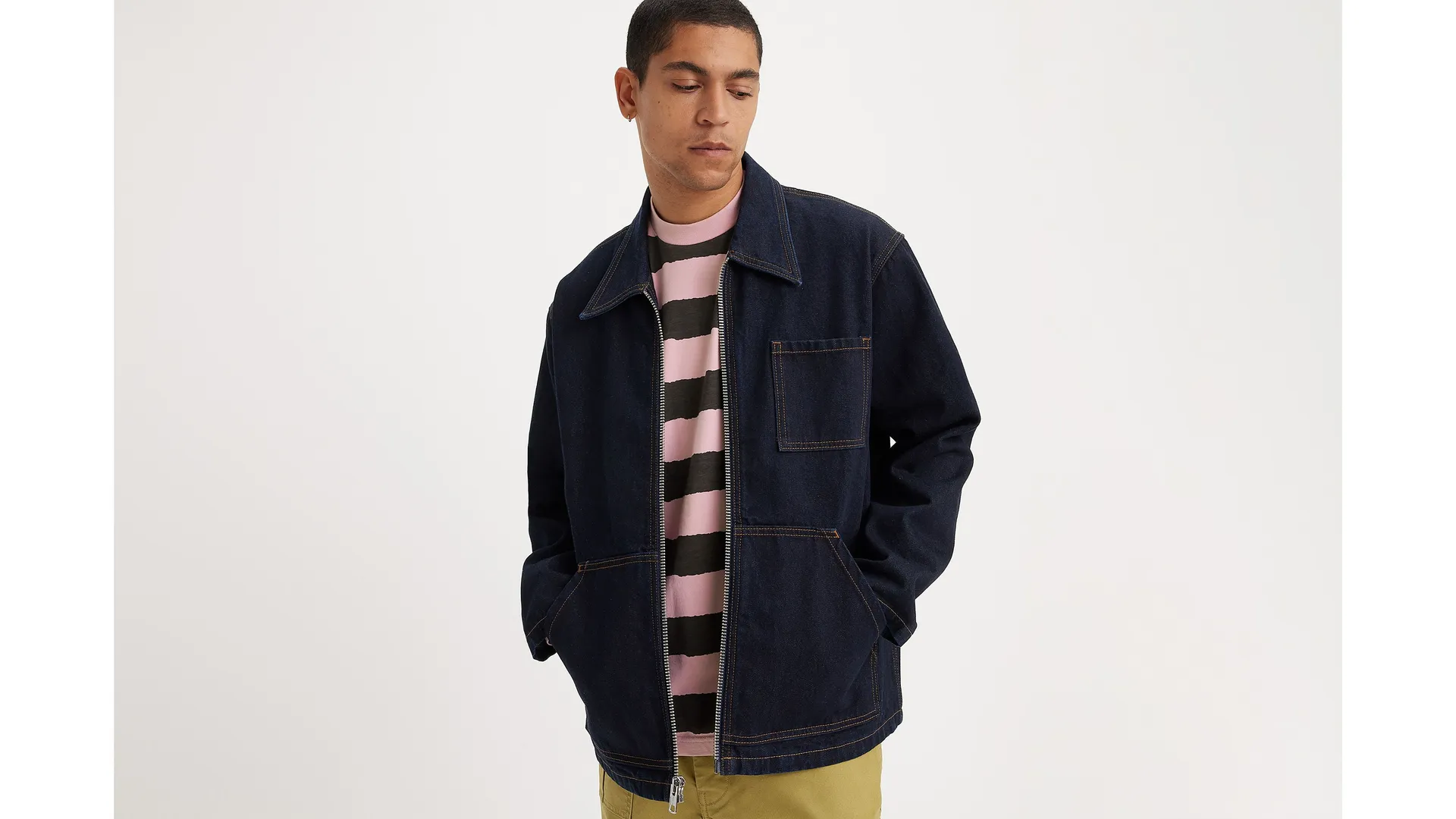 

Гаражная куртка levi's Skateboarding, цвет Dark Indigo Rinse - Dark Wash