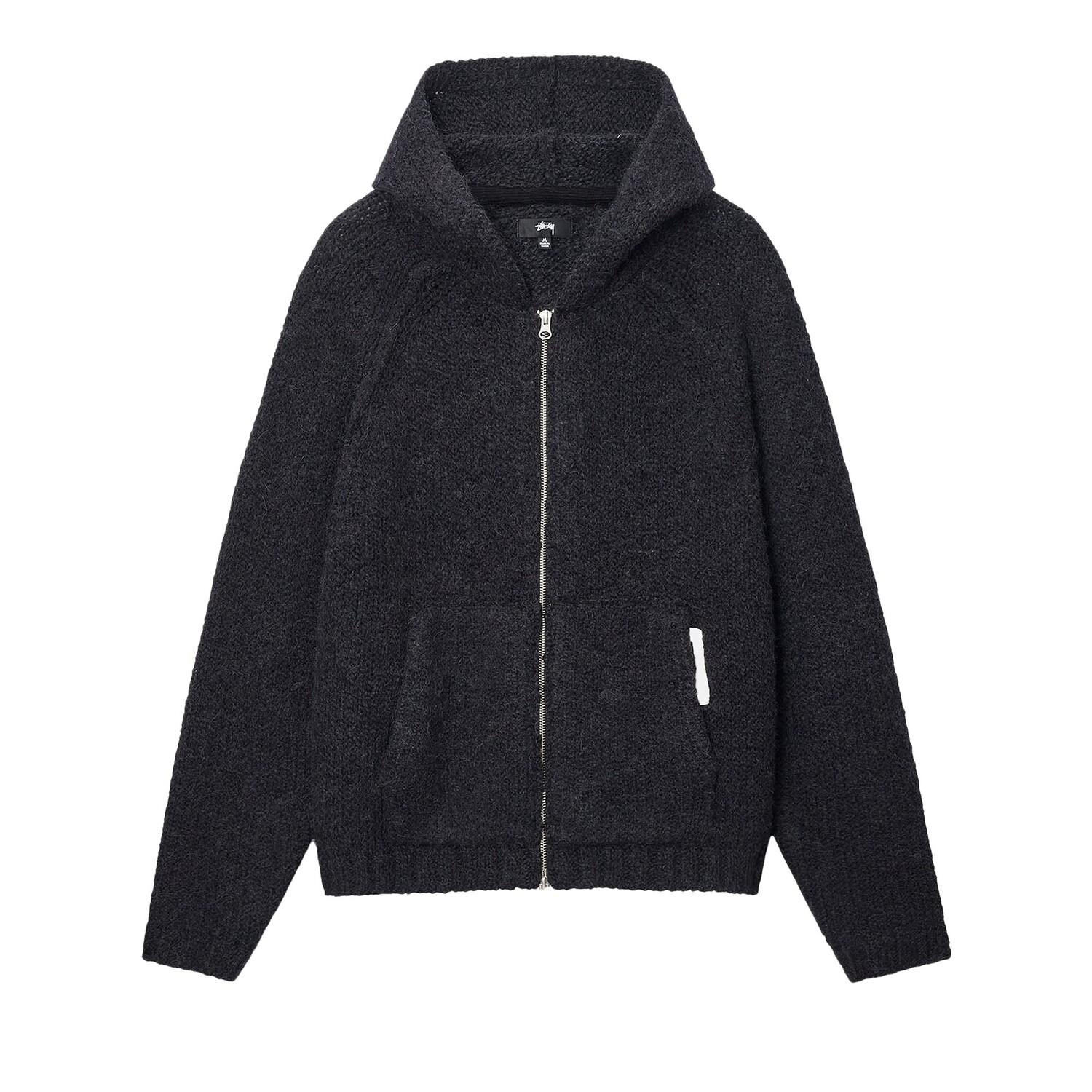 

Худи массивной вязки на молнии Stussy, цвет Черный
