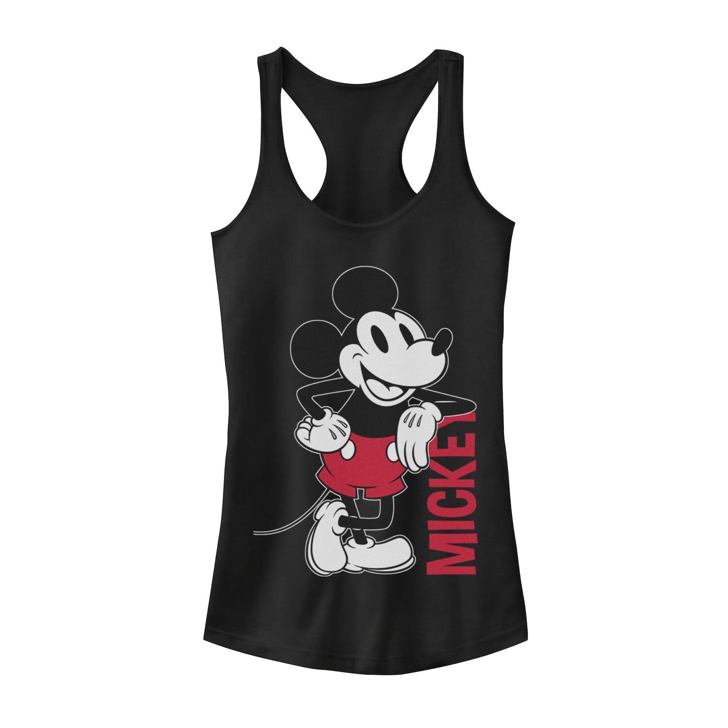 

Винтажная майка с контуром Микки Мауса Disney для юниоров Licensed Character, черный