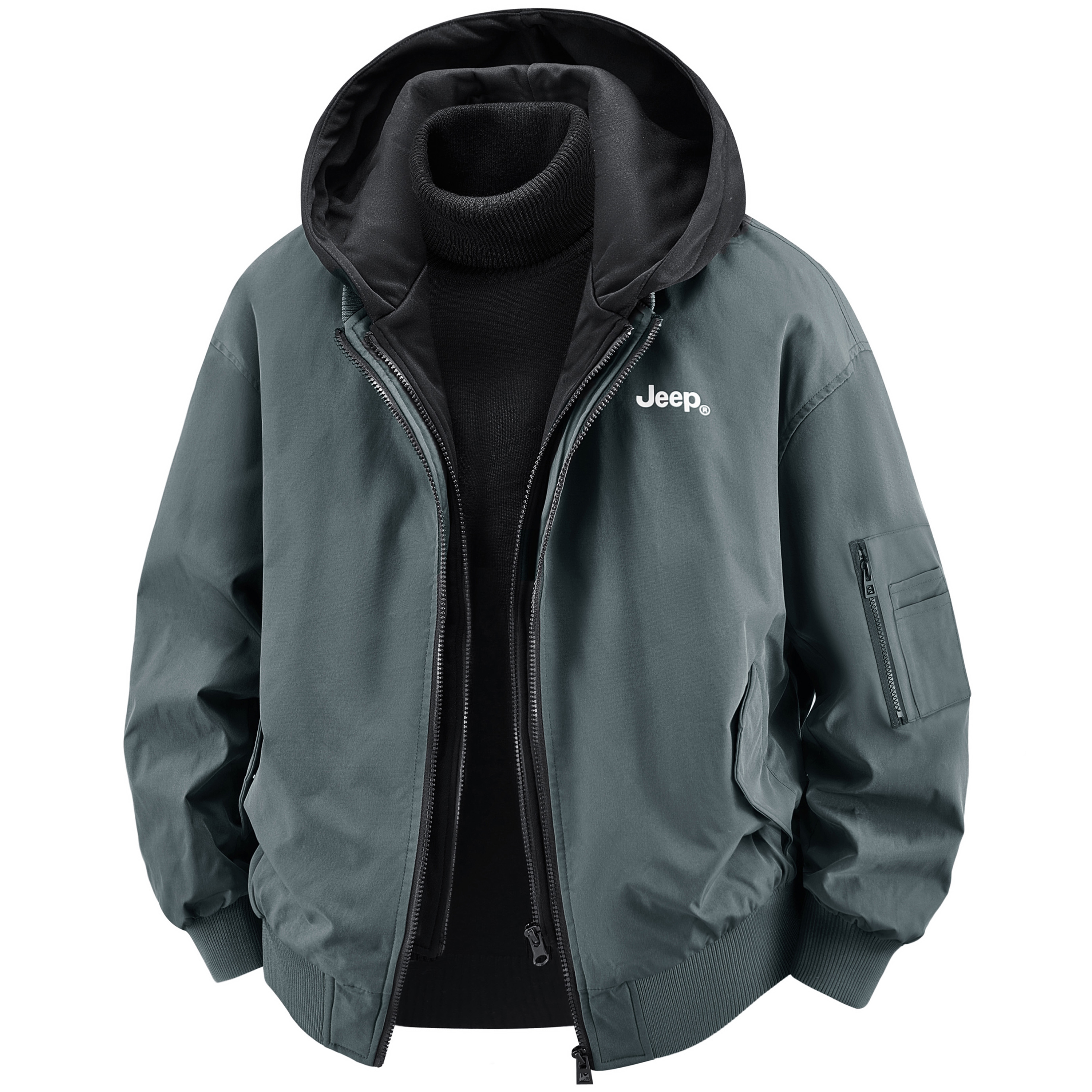 

Пуховик Unisex Lightweight Jeep, темно-серый inner without sweater