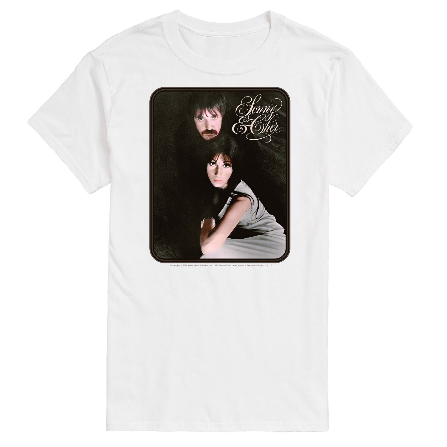 

Футболка Big & Tall Sonny And Cher Two Of Us License, белый