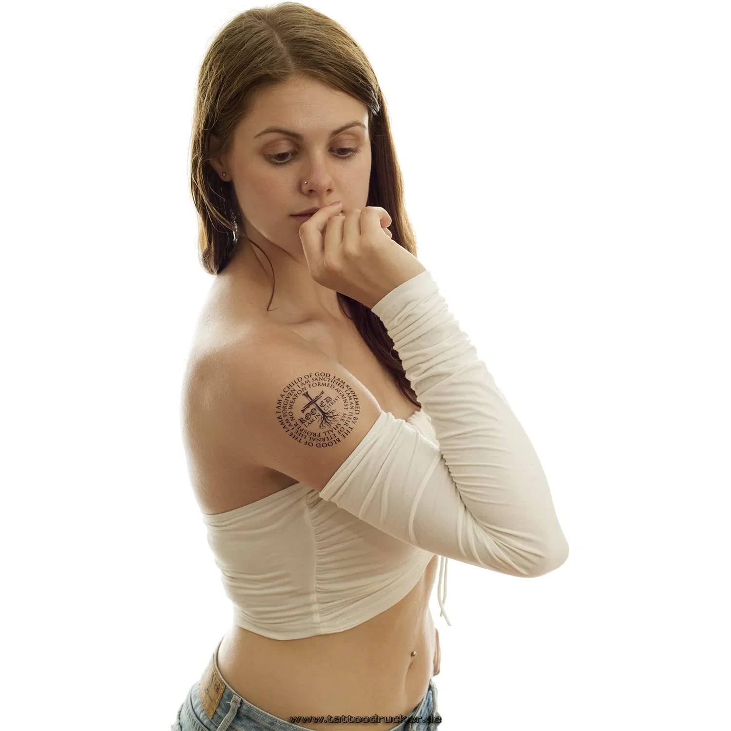 Набор временных татуировок «I Am In Christ» (5 шт.) Tattoodrucker — фото 2