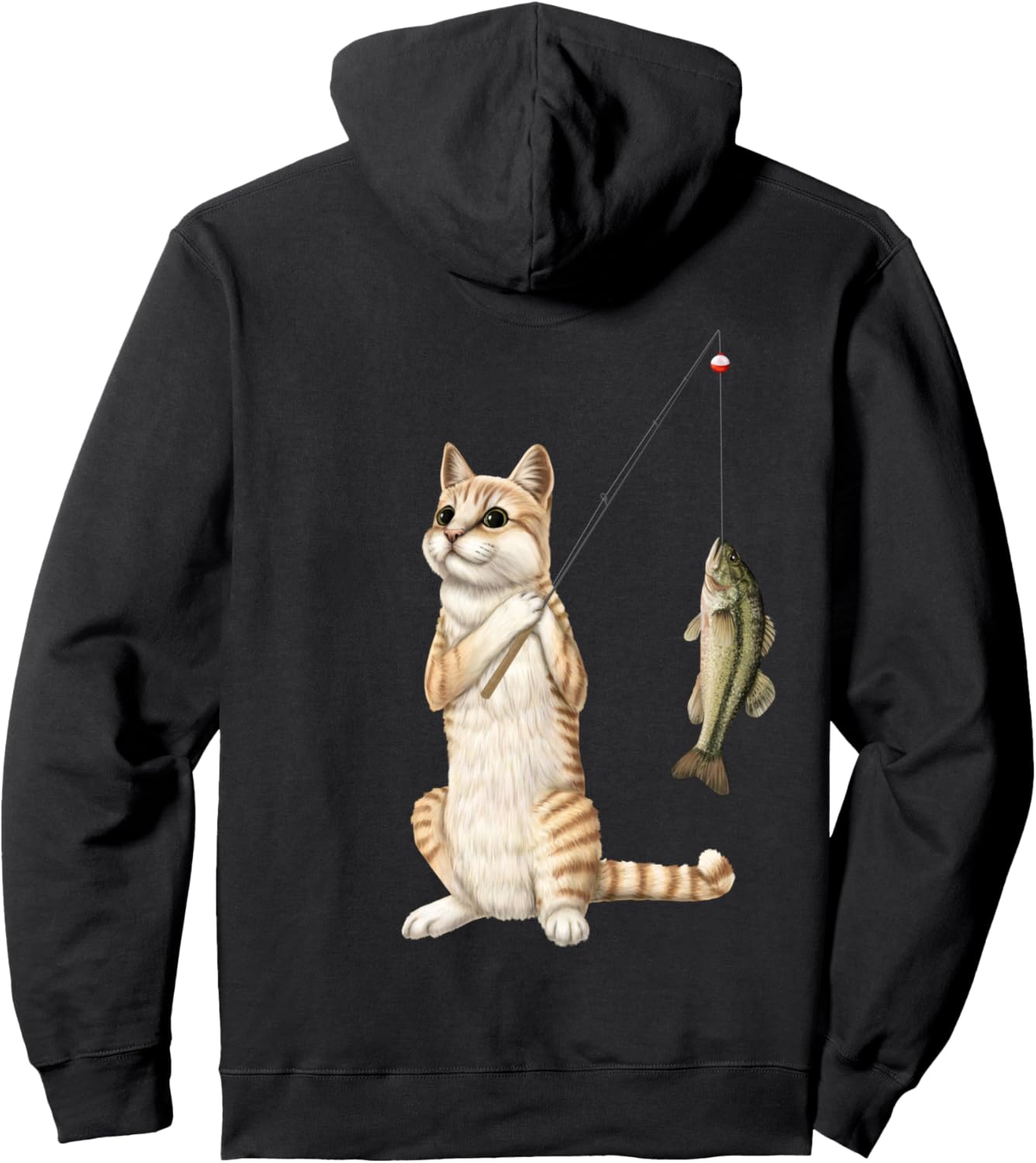 

Толстовка с изображением кота-рыболова и окуня Cute Costumed Cats And Kittens, черный