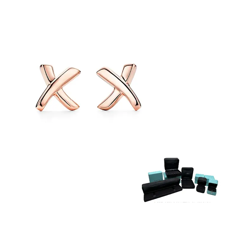 

TIFFANY & CO. Серьги-гвоздики из розового золота 18 карат