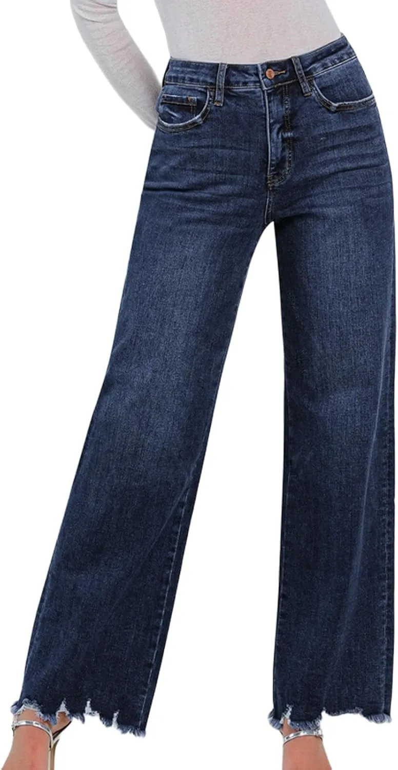 

Женские джинсы прямого кроя с высокой талией JerXox