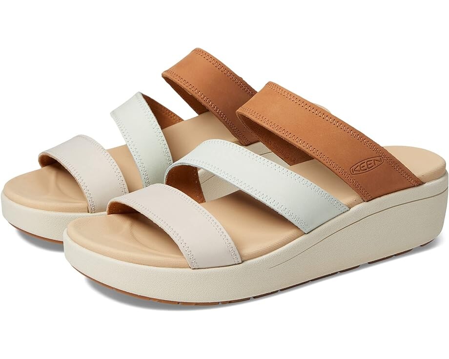 

Туфли KEEN Ellecity Slide, цвет Natural Leather/Clearly Aqua