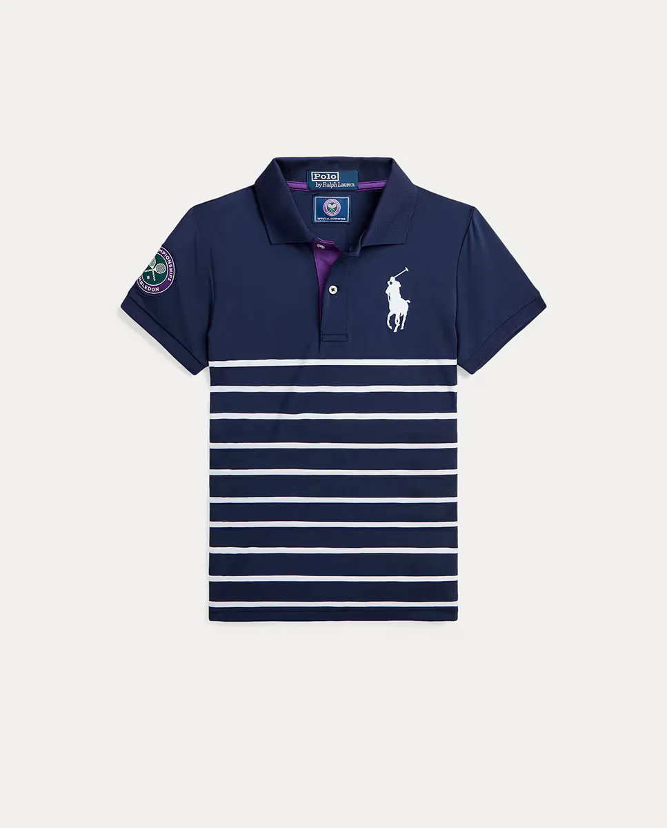 

Детский вязаный поло Wimbledon Polo Ralph Lauren, темно-синий
