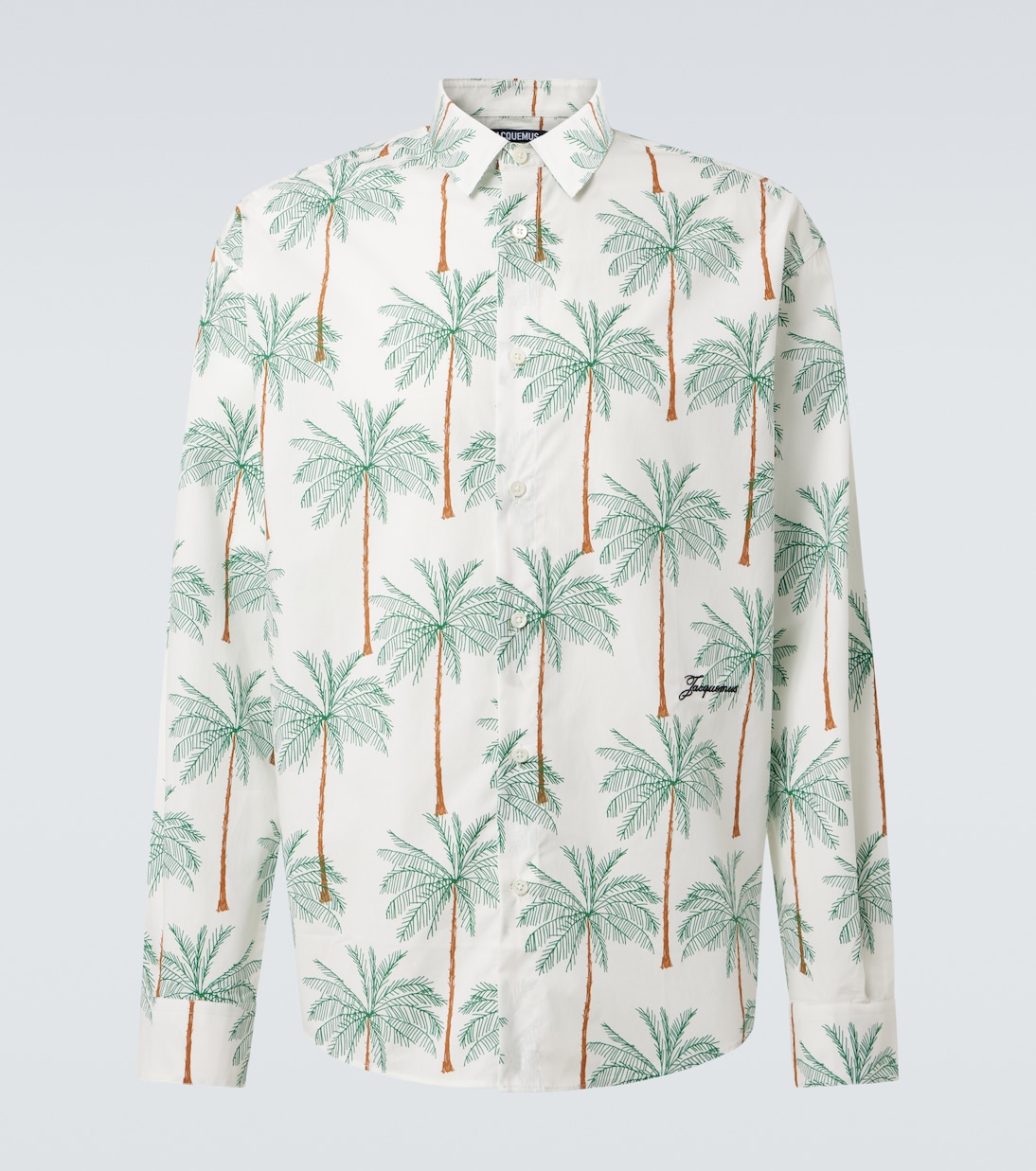 

Хлопковая рубашка с принтом Саймона Jacquemus, Print Palmtrees Drawing W