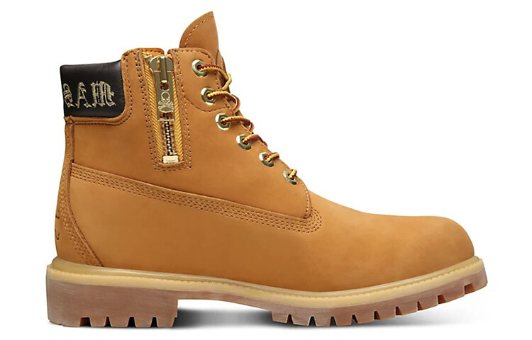 Мужские ботинки Timberland высокие с вышивкой, коричневый — фото 2