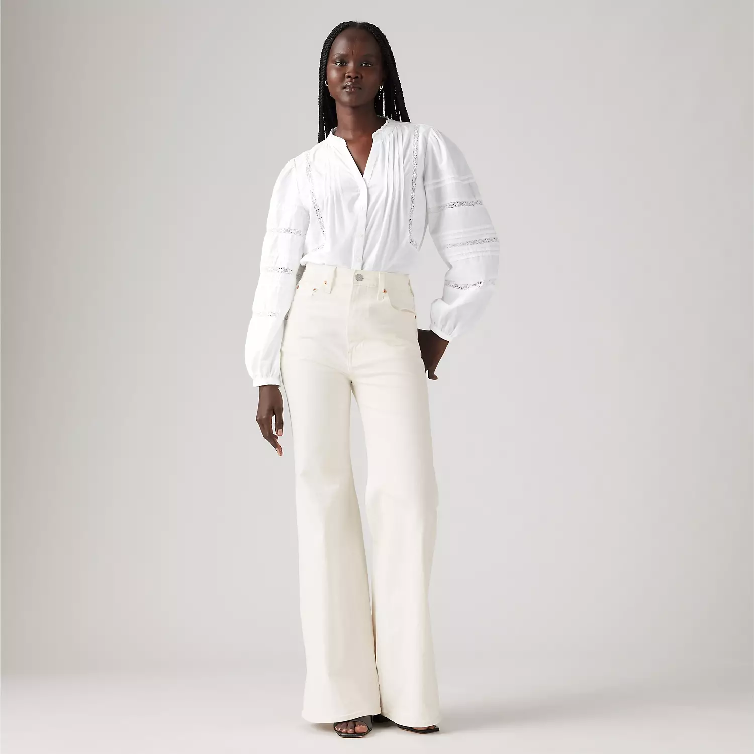 

Женские джинсы Ribcage Bell Levi's, цвет Disco Nights - White