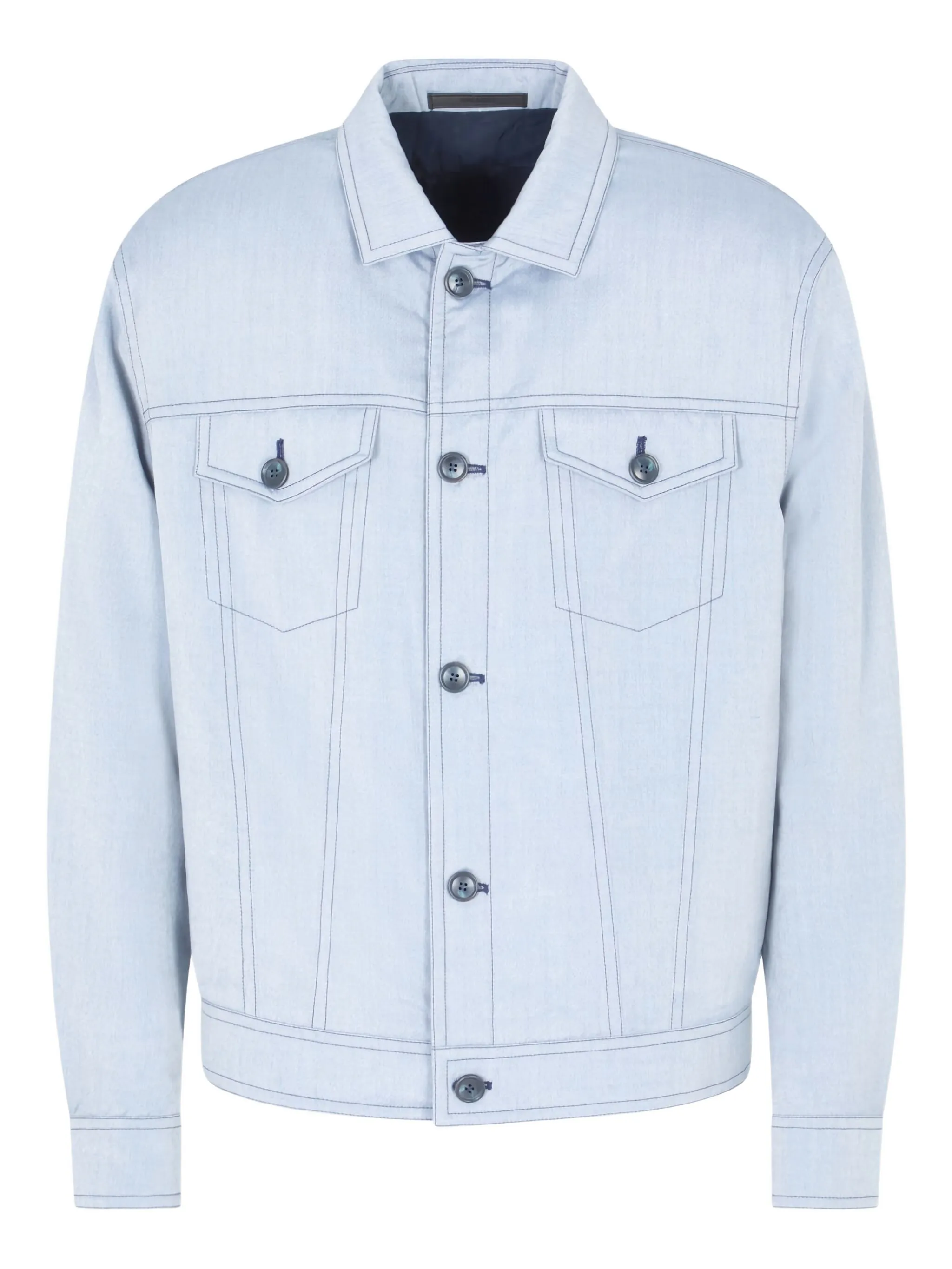 

Шелковый бомбер Giorgio Armani, синий