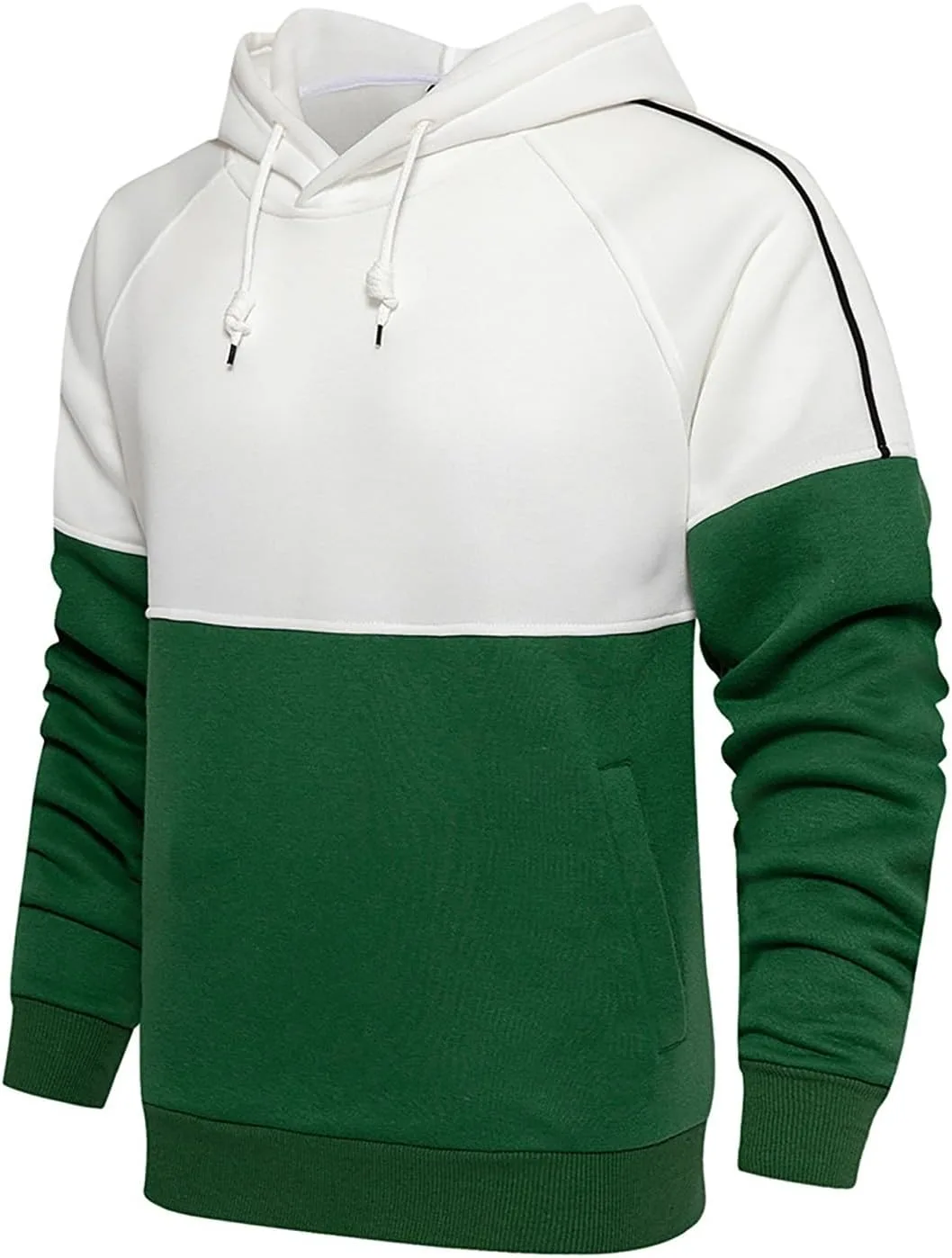 

Мужская худи с цветными блоками, свободный крой, длинные рукава