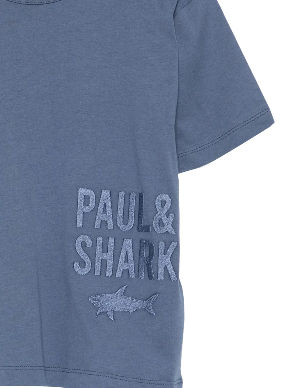 Футболка с вышитым логотипом Paul & Shark Junior, синий — фото 3