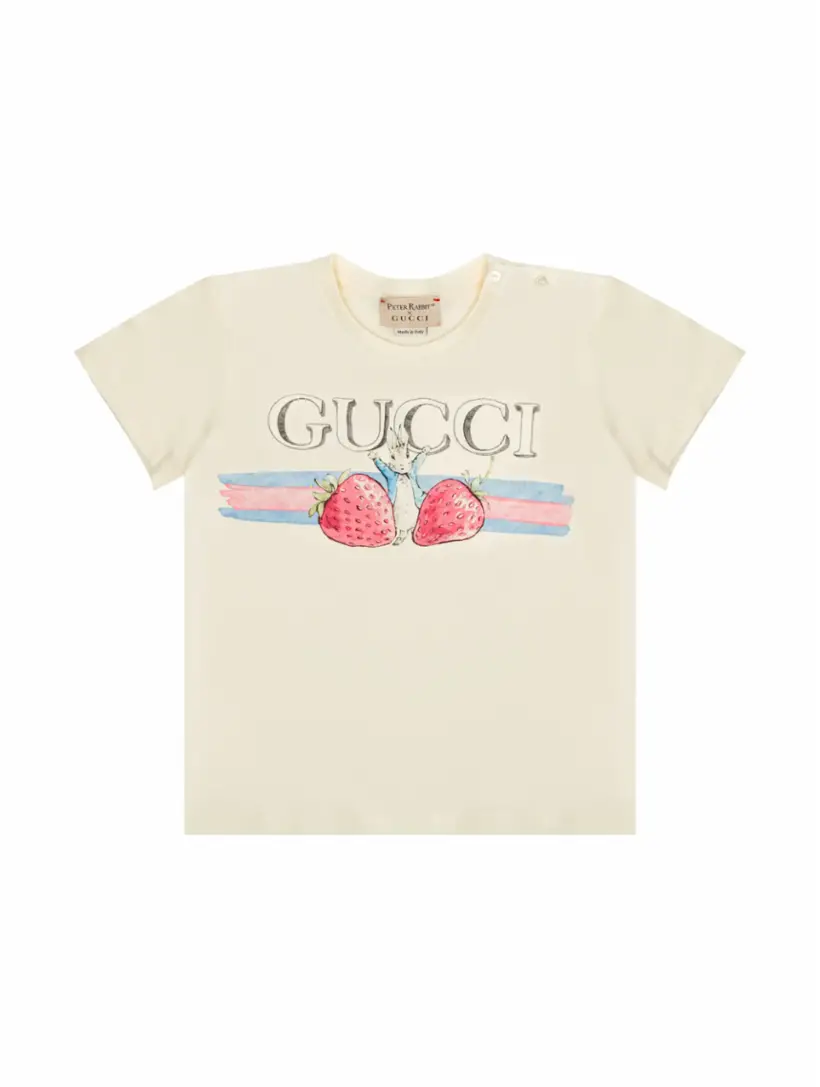 

Хлопковая футболка с принтом Peter Rabbit Gucci, жёлтый