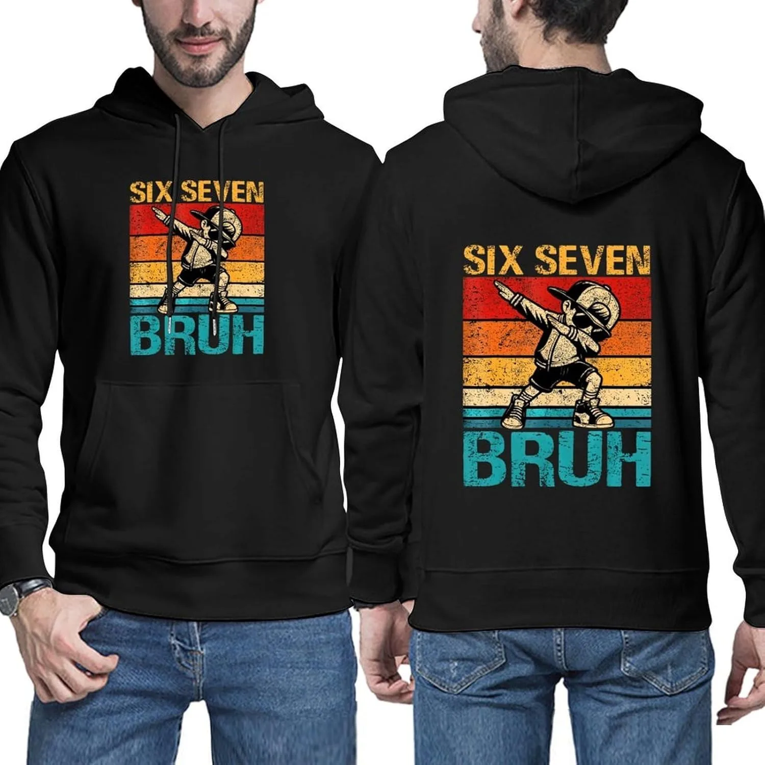 Six Seven Bruh 6 7 Bruh 6 7 Meme худи с карманом
