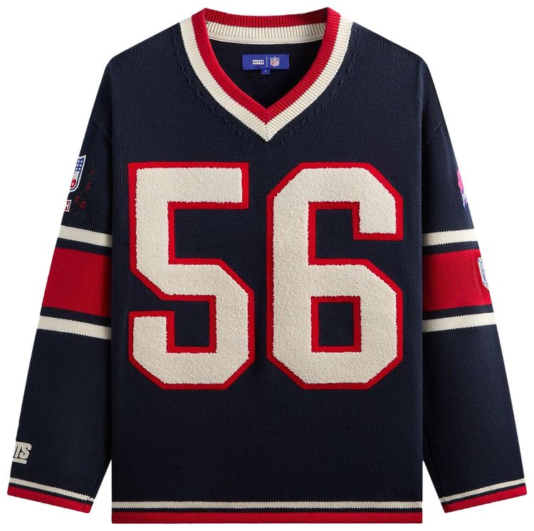 

Вязаный свитер Kith For The NFL New York Giants с V-образным вырезом, модель, черный