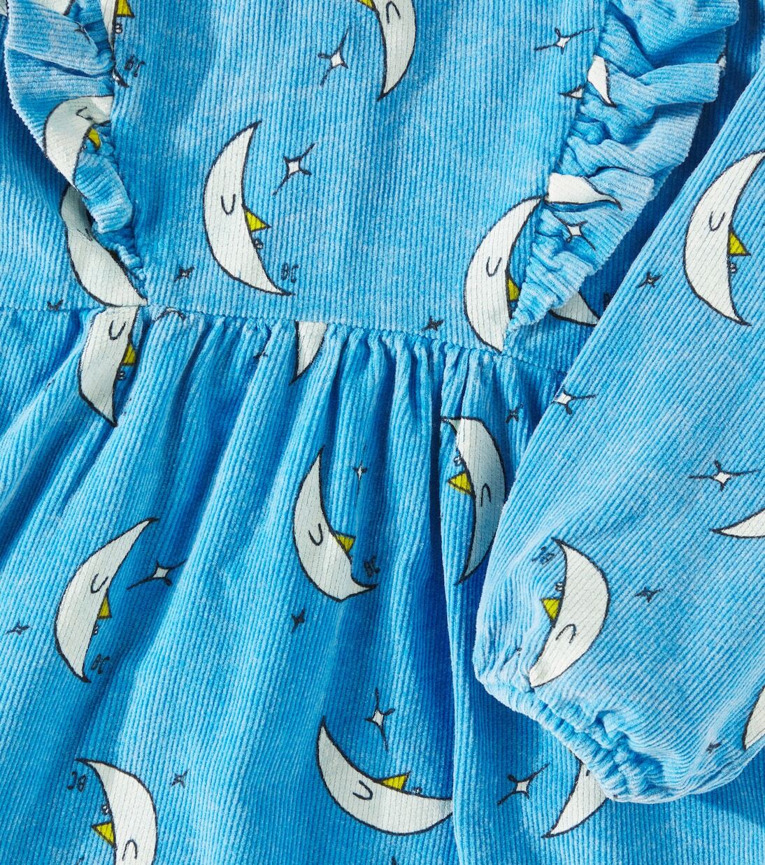 Платье из хлопкового вельвета Baby Beneath The Moon Bobo Choses, синий — фото 3