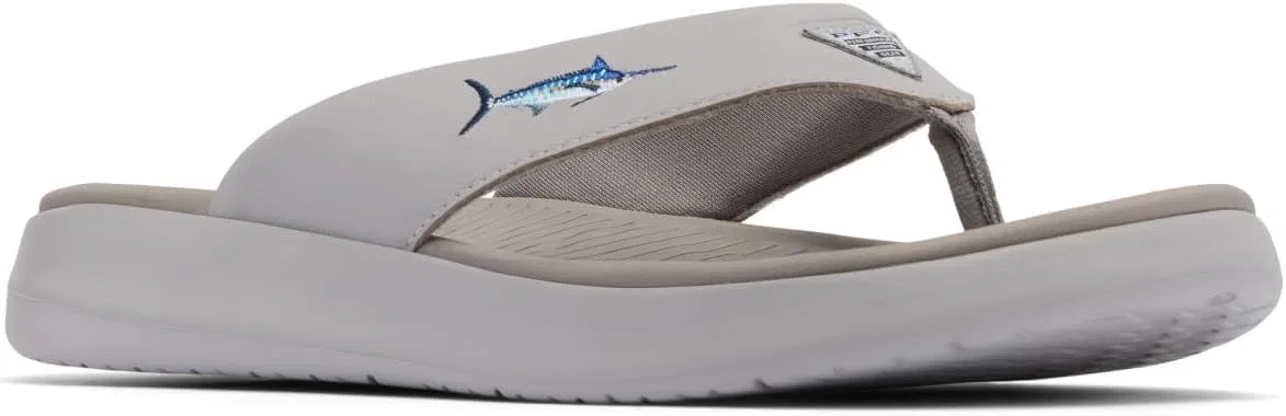 Мужские спортивные сандалии-шлепанцы Columbia PFG Boat Fish Flip, 2-Slate Grey Ti Titanium