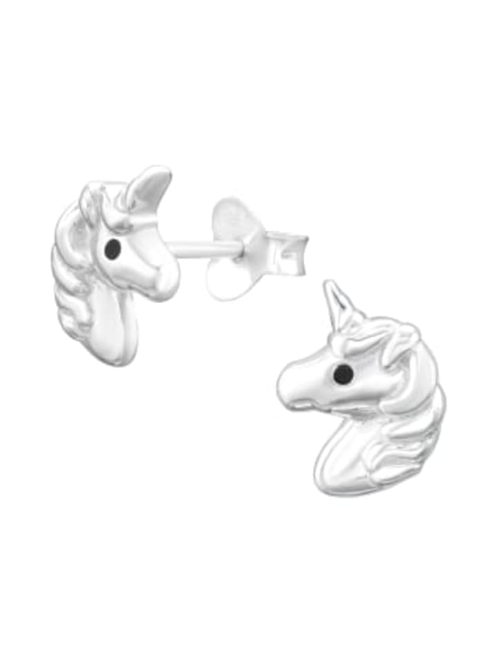 

Alexander York Серьги-гвоздики в виде единорога из серебра 925 пробы, комплект из 2 штук