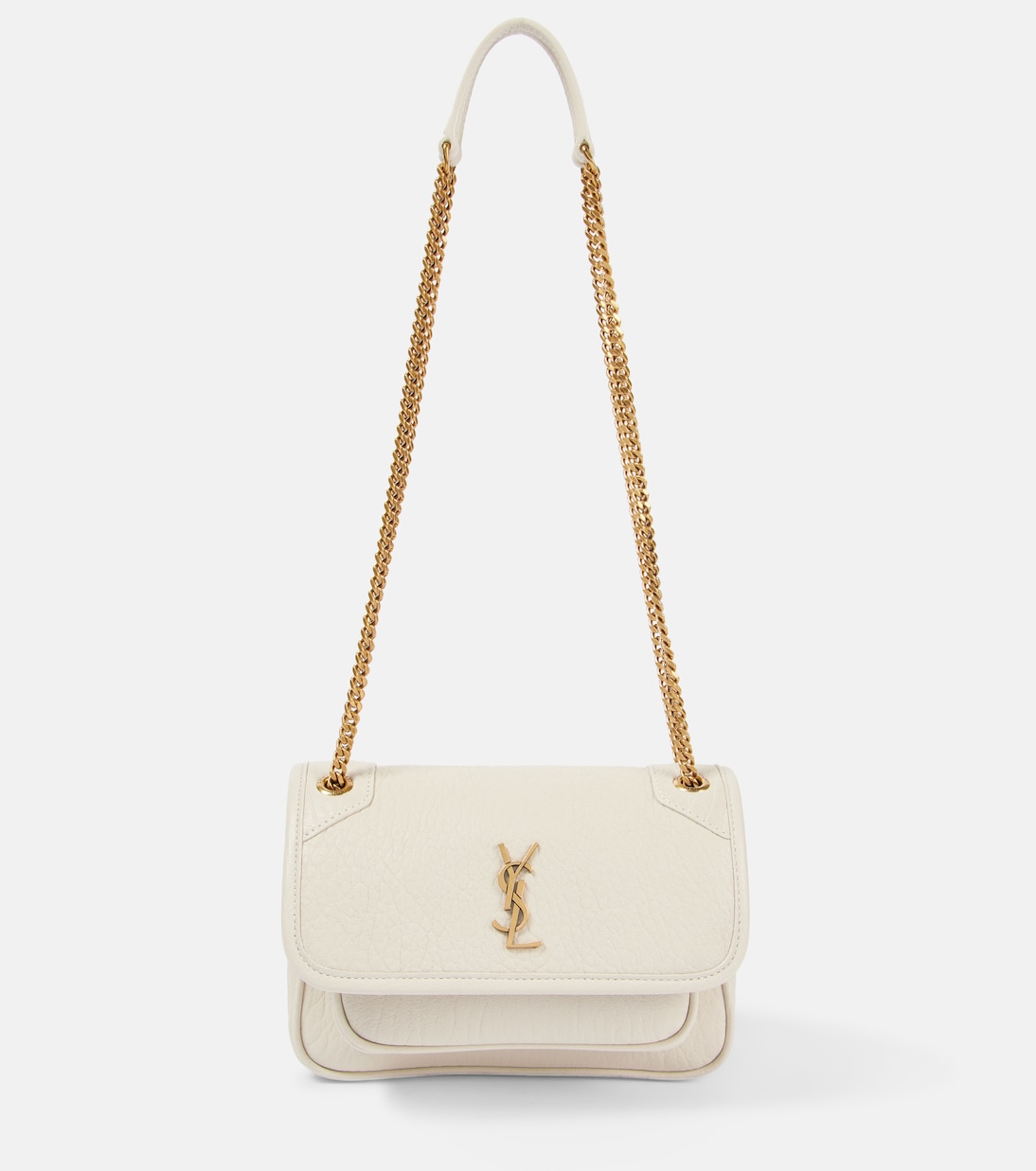 

Niki Mini кожаная сумка через плечо Saint Laurent, Blanc Vintage