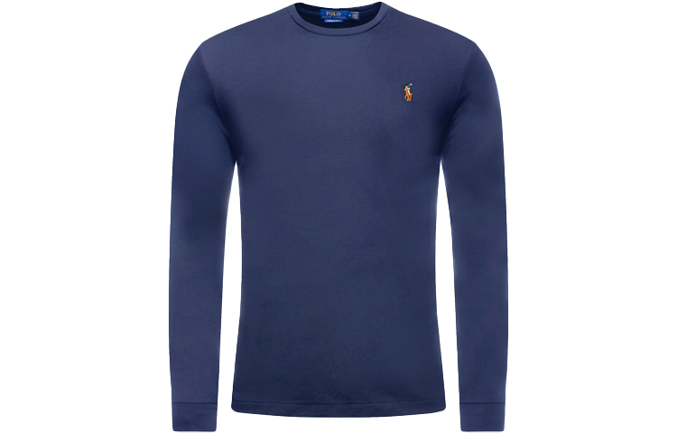 

Топ с длинными рукавами и вышитым логотипом Polo Ralph Lauren, синий