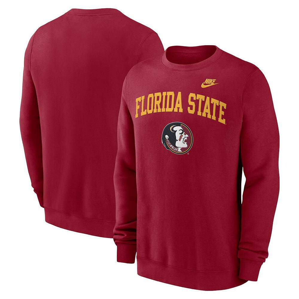 

Мужской пуловер из саржи Nike Garnet Florida State Seminoles Legacy Classic Tackle с вышитой аркой и логотипом, цвет Fsu Red