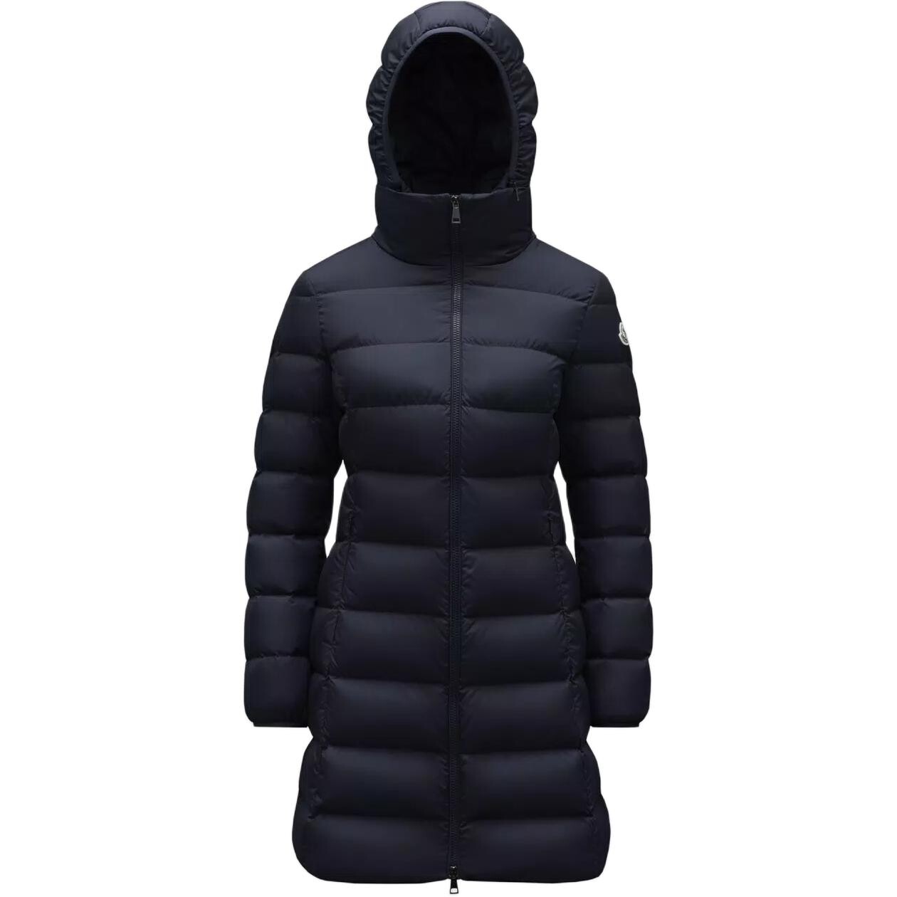 

Пуховик женский темно-синий Moncler