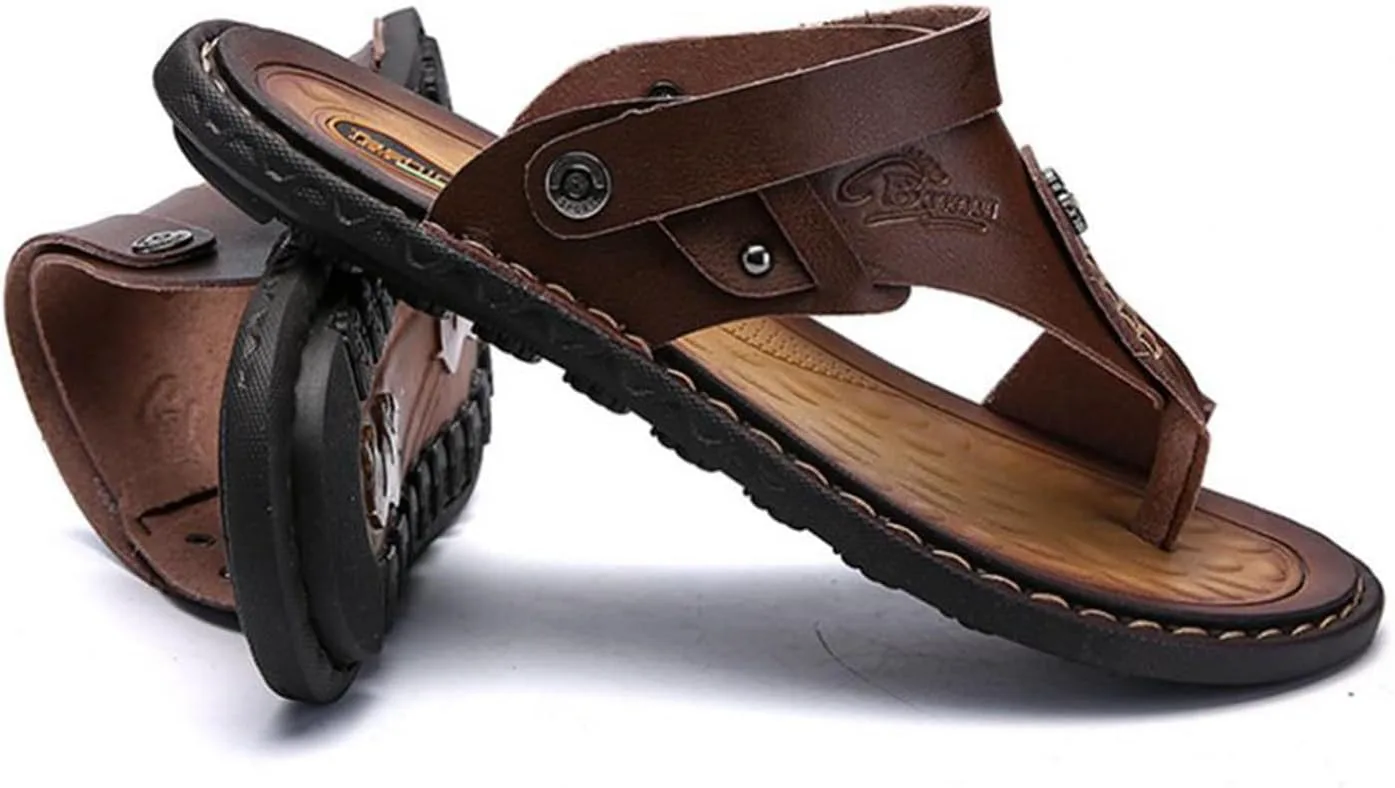Mens Vintage Arch Support Сандалии for Plantar Fasciitis,Summer Ring Toe Bunion Outdoor Slippers,Casual Beach Hallux Valgus Flip Flops WCXTY, коричневый — фото 2