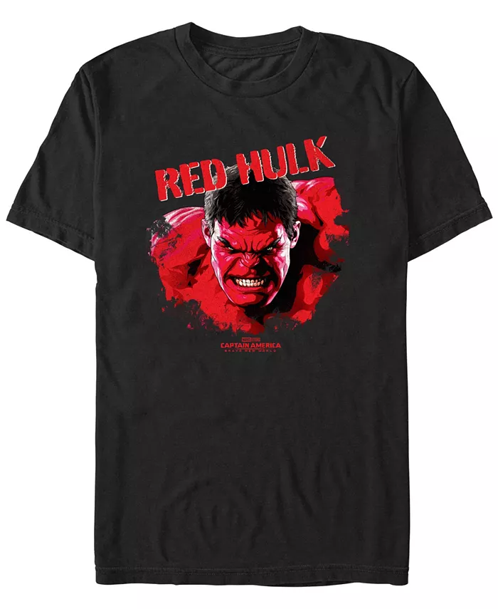 

Мужская футболка с коротким рукавом Red Hulk Bust Marvel, черный