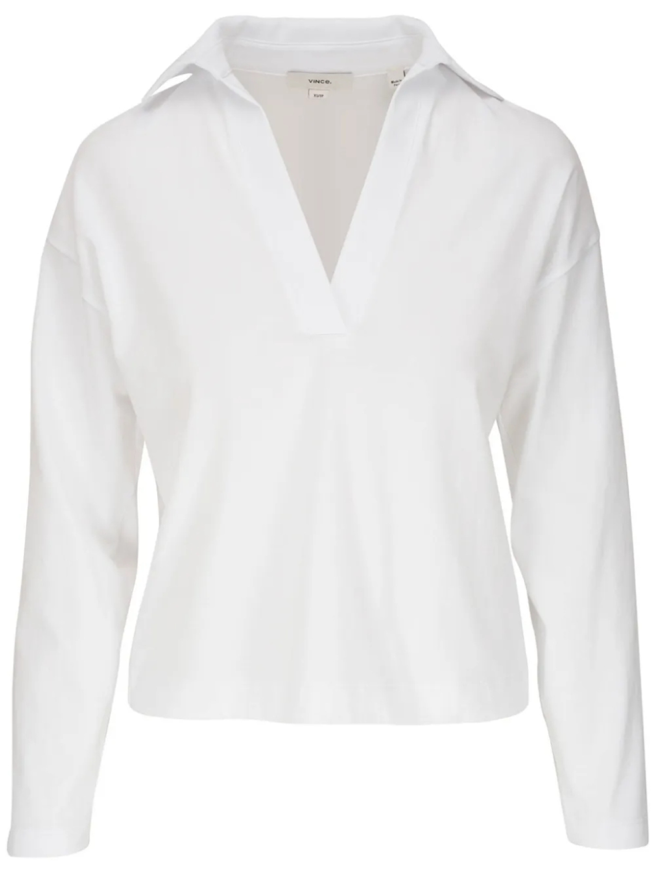 

Vince топ с V-образным вырезом, белый