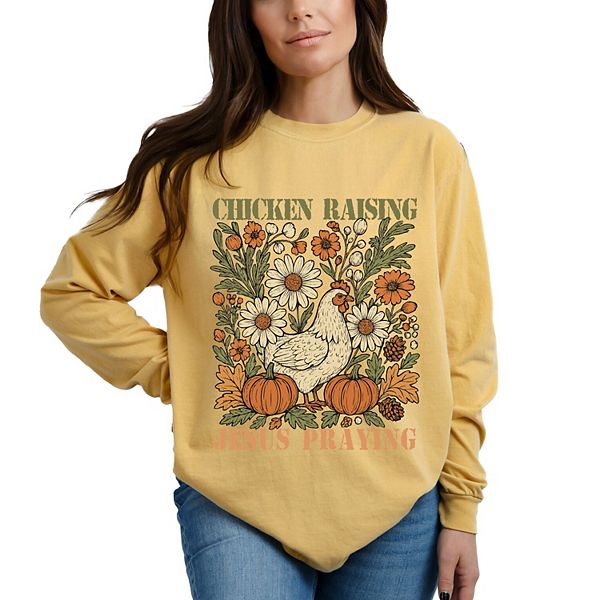 

Футболка с принтом Chicken raising jesus praying, длинный рукав, женская, окрашенная в стиле garment dyed Simply Sage Market, Mustard, Зеленый, Футболка с принтом Chicken raising jesus praying, длинный рукав, женская, окрашенная в стиле garment dyed Simpl