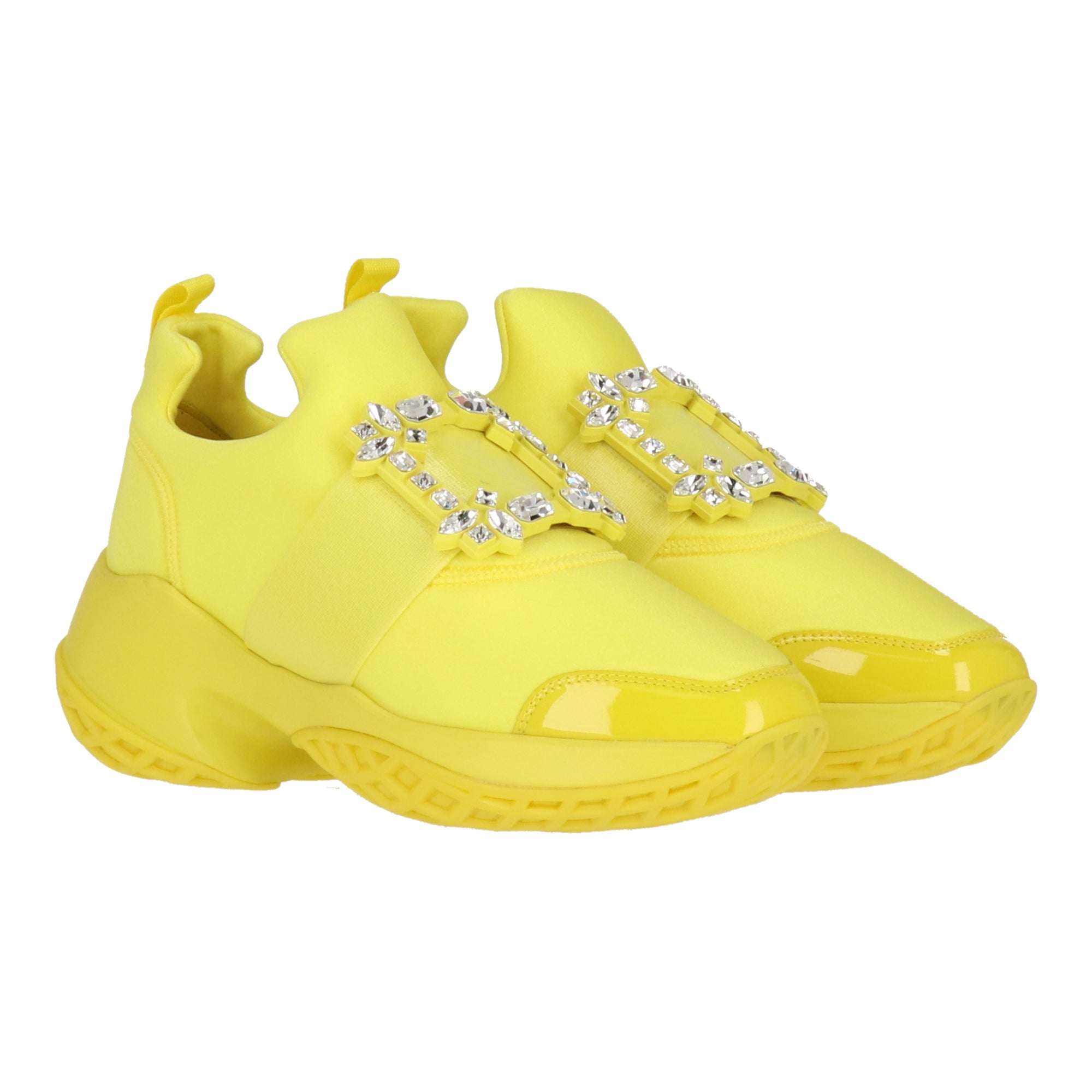 Женские лоферы Roger Vivier желтые разноцветные
